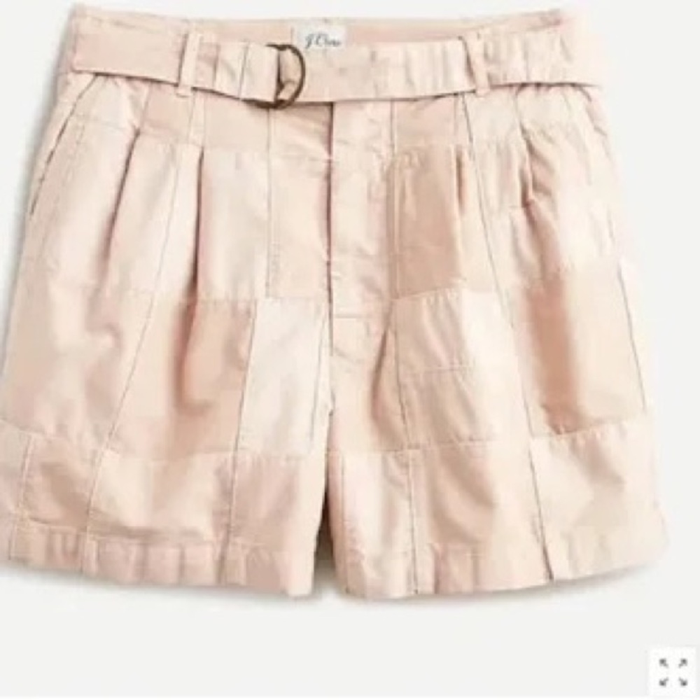 J Crew Limited-edition D-ring patchwork short pleated front